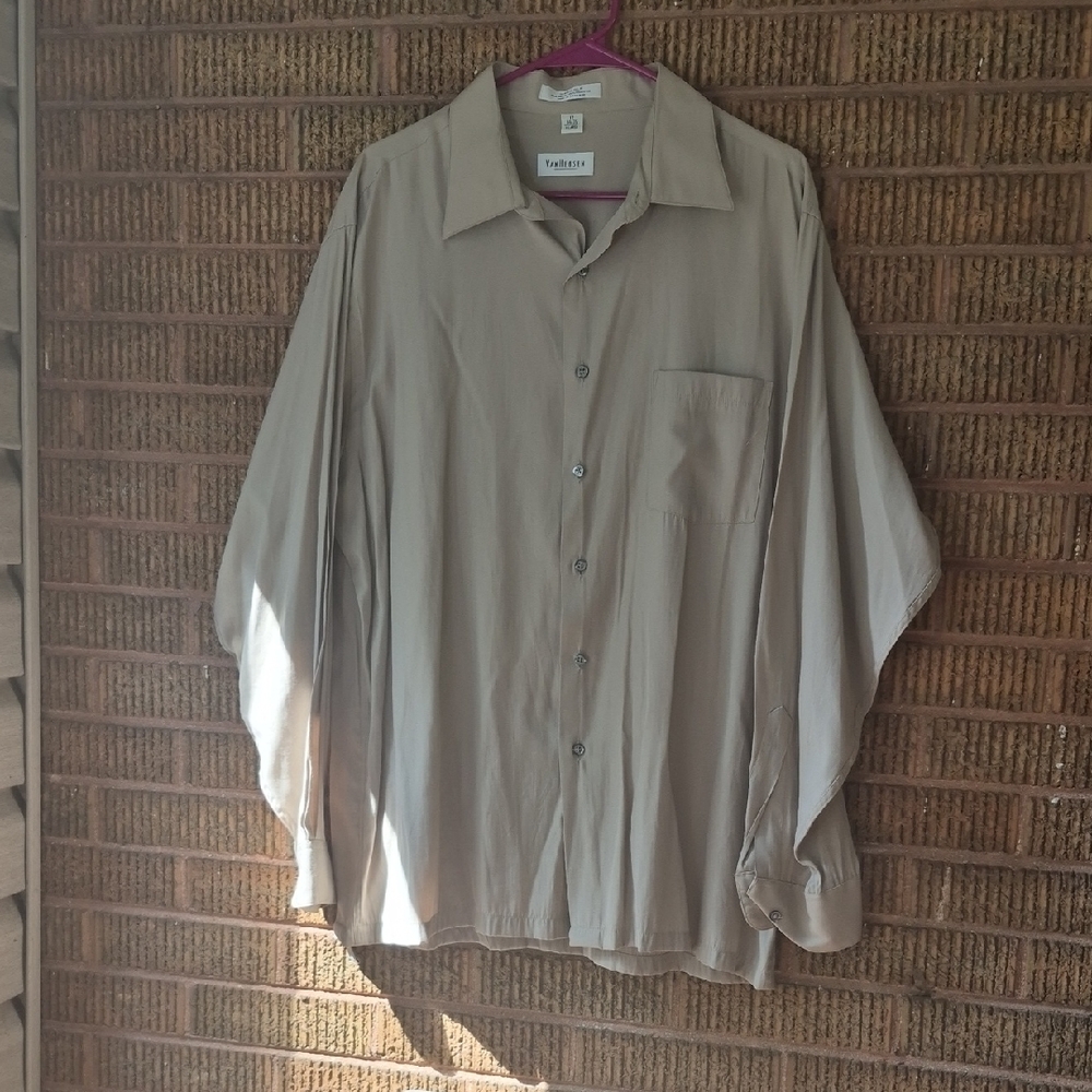 Van Heusen Beige Button-Up Collared Shirt